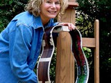 Jeannie Everett took on the challenge of painting the guitar's interior.